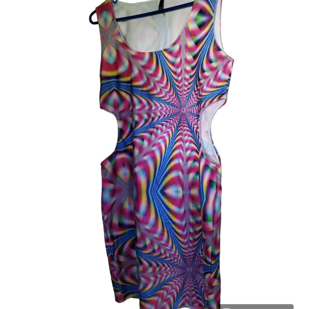 Psychedelic Cutout Dress